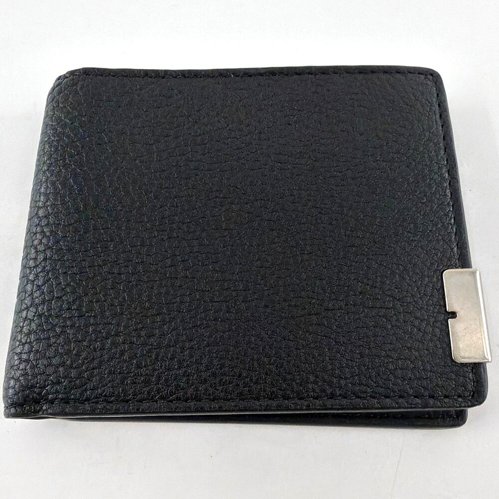 Burberry Men's Black Hipfold Granny Leatherv B-cut Bi-fold Wallet One Size - Picture 3 of 9